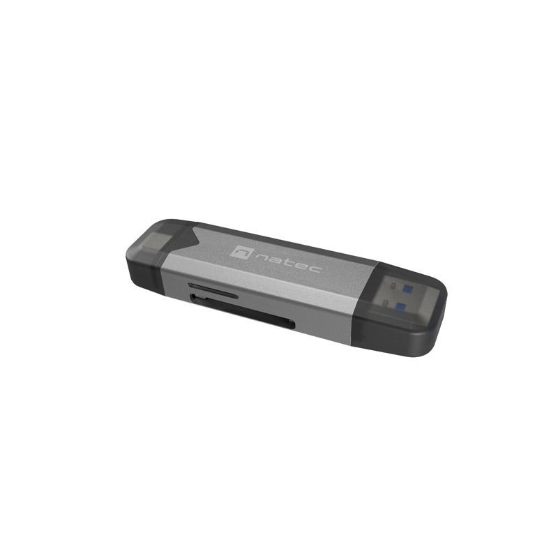 Natec Scarab 3 Lector de Tarjetas - SD,MICRO SD, USB 3.1 GEN 1, USB-A + USB-C - Color Gris