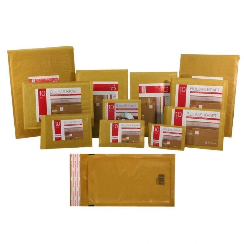 Bismark Enveloppe Matelassée Kraft Nº16 220x340mm - Revêtement Intérieur en Film à Bulles d'Air - Fermeture Autoadhésive