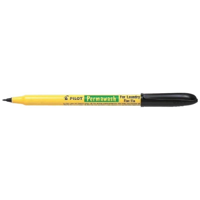 Pilot Permawash Permanent Fabric Marker - 2mm Tip - Black
