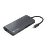 Natec Fowler 2 Adaptador Multiportas 8em1 - USB-C para USB 3.0, HDMI 4K, RJ45, SD, MICRO-SD - Cor Cinzenta