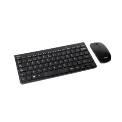 Tooq TQKMW-3101-B Pack de Teclado Inalambrico Compacto - Disposicion QWERTY ES + Raton Inalambrico 1600dpi - Slim - 4 Botones