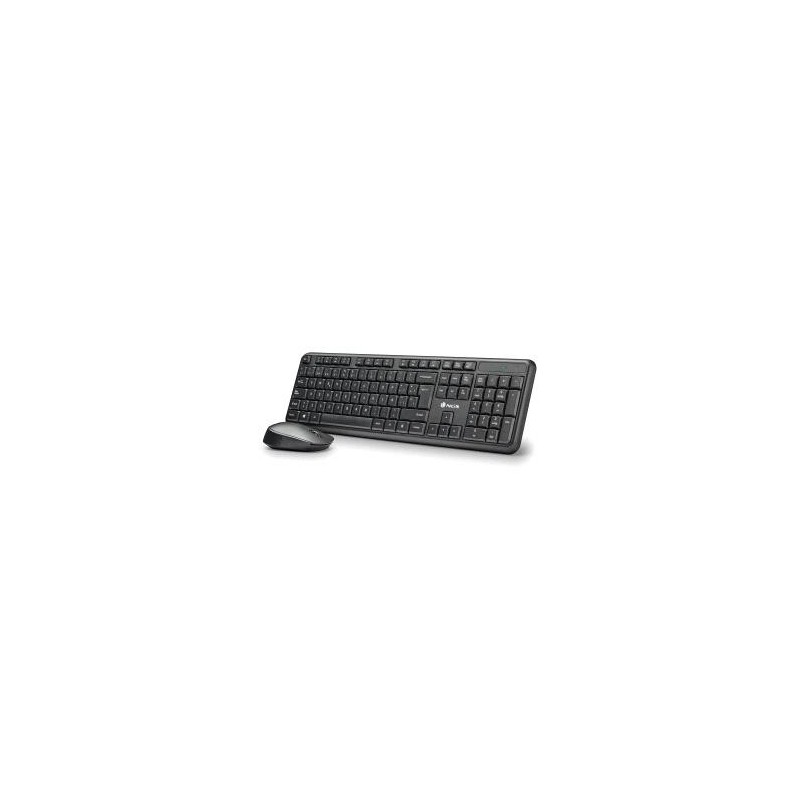 NGS Kit Teclado Inalambrico y Raton Inalambrico 1200dpi - 12 Teclas Multimedia - Indicadores LED - Color Negro