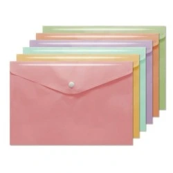 Bismark Envelope Porta-documentos A4 - Fecho de Mola - Fabricado em Polipropileno - Cores Pastel Sortidas