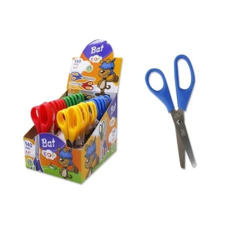 Bismark Bat School Scissors 13cm - Round Tip - Assorted Colours