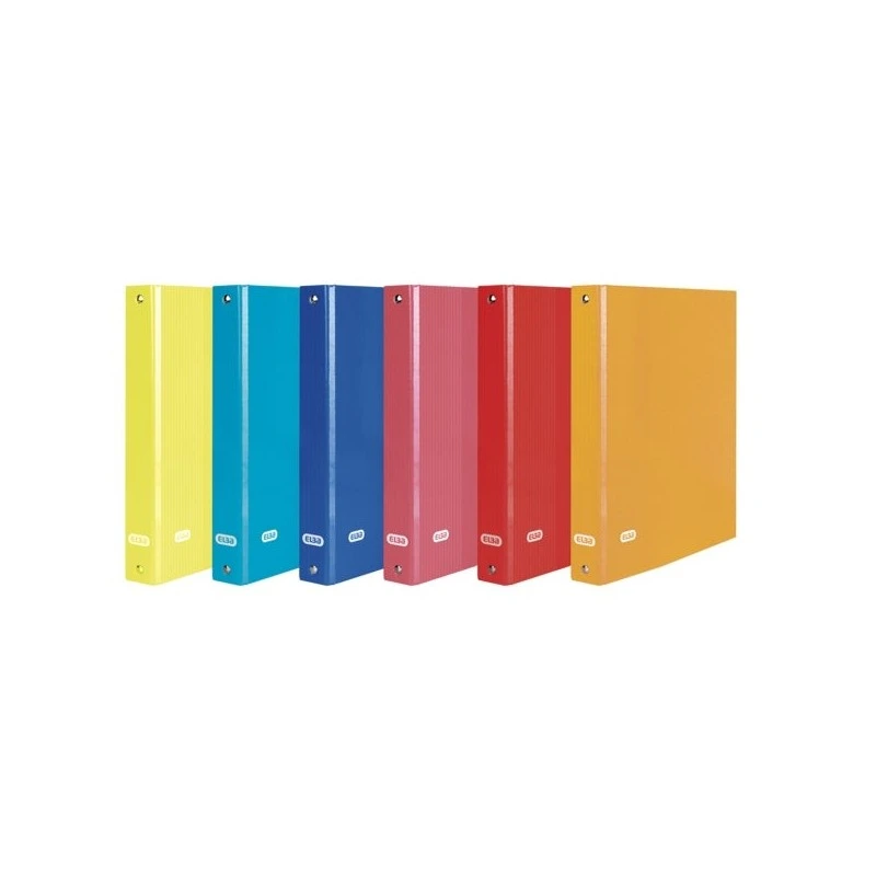 Elba Color Life Ring Binder 2Dx40mm Folio Size - 50mm Spine - Covered Cardboard Exterior - Assorted Colours