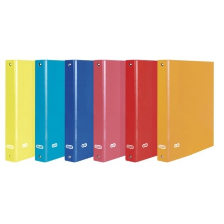 Elba Color Life Classeur à Anneaux 2Dx40mm Format Folio - Dos 50mm - Carton Recouvert à l'Extérieur - Couleurs Assorties