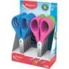 Maped Essentials Zurdos Tijera Escolar Punta Redonda 13cm - Hojas de Acero Inoxidable - Mango de Plastico Simetrico - Colores