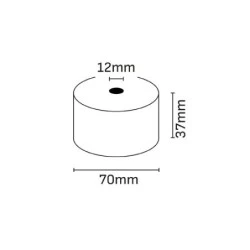 Oqonos Rollo de Papel Termico 37x70x12mm, Libre de BPA, FSC