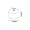 Oqonos Rouleau de Papier Thermique 37x70x12mm, Sans BPA, FSC