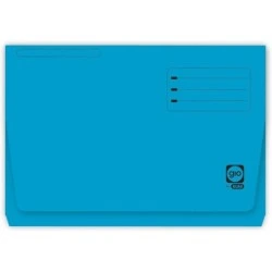 Gio By Elba Folio Folder with Pocket and Flap - Intense Blue - 320gr Card - Practical Pocket and Flap - Ideal for Important