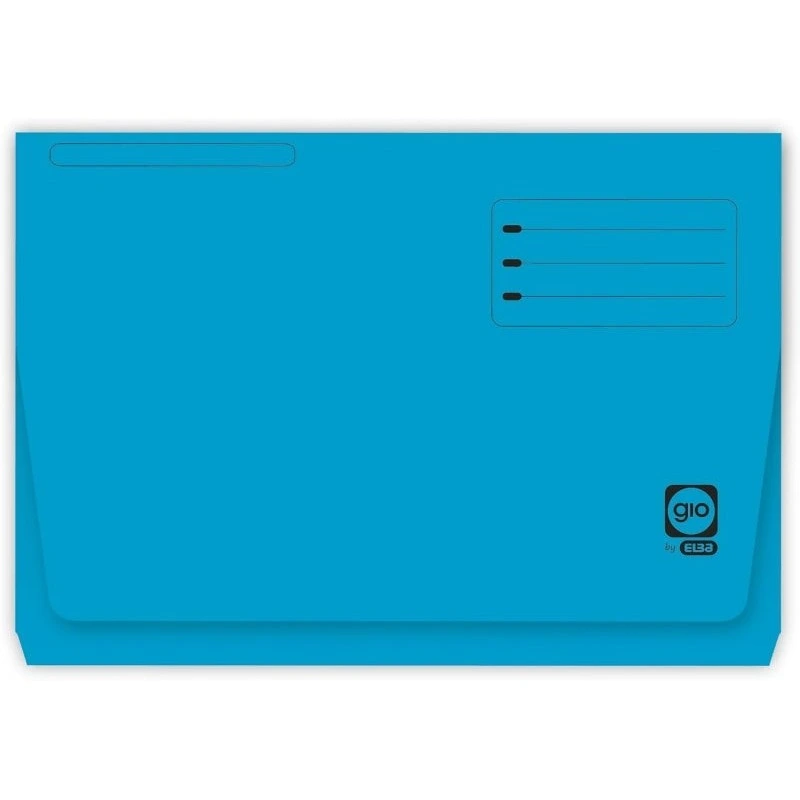 Gio By Elba Sous-chemise avec Pochette et Rabat Folio - Bleu Intense - Carte 320gr - Pochette et Rabat Pratiques - Idéale pour