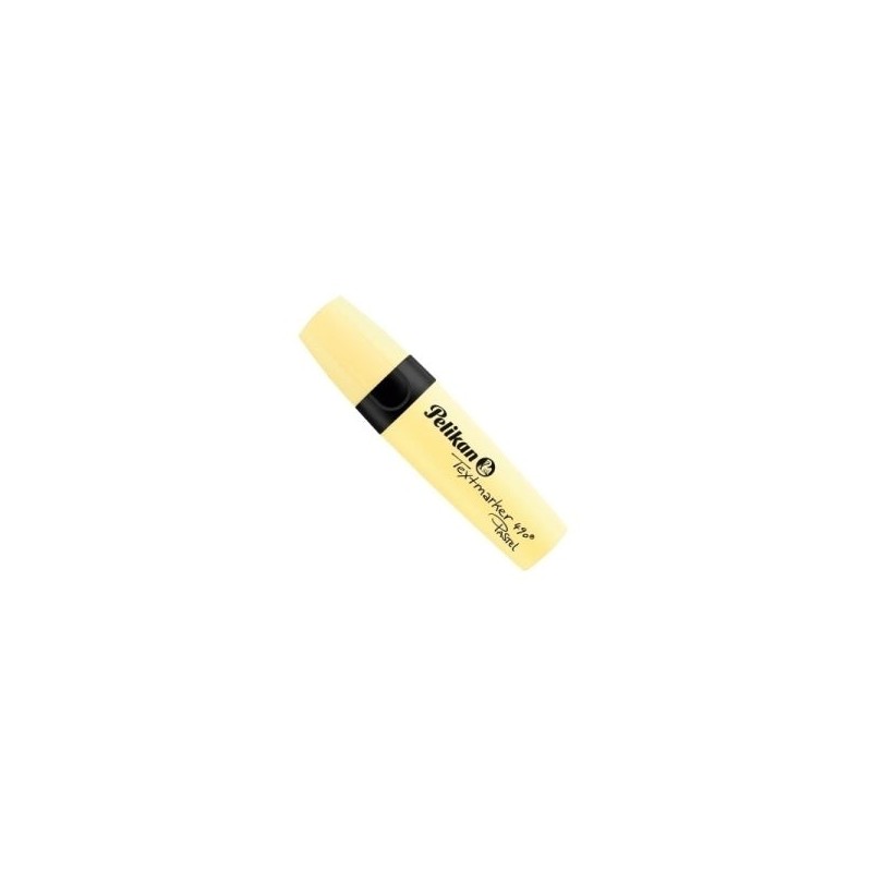 Pelikan Textmarker 490 Surligneur - Ergonomique - À Base d'Eau - Pointe Biseautée avec 3 Largeurs de Tracé - Couleur Jaune