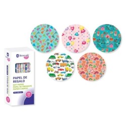 Bismark Kids Rouleau de Papier Cadeau - Dimensions 70cmx200cm - 5 Designs Différents