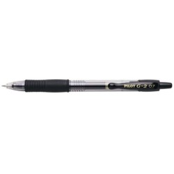 Pilot Esferográfica de Gel G2 Rollerball Retrátil - Recarregável - Ponta de Bola Redonda 0,7mm - Traço 0,32mm - Punho