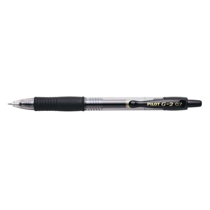Pilot Stylo à Bille Gel G2 Rollerball Rétractable - Rechargeable - Pointe Bille Ronde 0.7mm - Trait 0.32mm - Grip Ergonomique