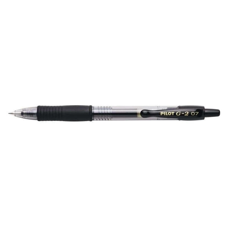 Pilot Stylo à Bille Gel G2 Rollerball Rétractable - Rechargeable - Pointe Bille Ronde 0.7mm - Trait 0.32mm - Grip Ergonomique