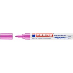 Edding 750 Permanent Marker - Round Tip - Line Width Between 2 and 4 mm - Opaque Ink - Quick Drying - Pink
