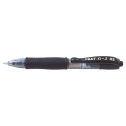 Pilot Stylo a Bille Gel G2 Pixie XS Retractable - Bille Ronde 0.7mm - Trace 0.32mm - Prise en Main Ergonomique - Couleur Noir