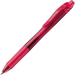Pentel Energel X Esferográfica Retrátil - Ponta 0,7mm - Traço 0,35mm - Tinta de Gel - Recarregável - Zona de Pega - 50% de