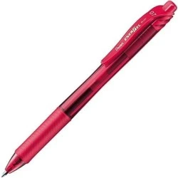 Pentel Energel X Esferográfica Retrátil - Ponta 0,7mm - Traço 0,35mm - Tinta de Gel - Recarregável - Zona de Pega - 50% de
