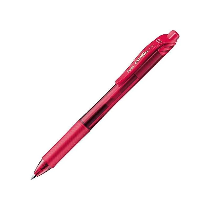 Pentel Energel X Stylo à Bille Rétractable - Pointe 0.7mm - Tracé 0.35mm - Encre Gel - Rechargeable - Zone de Préhension - 50%