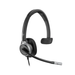 HP Poly Mission 615 Mono Headset with Microphone - Padded Faux Leather Ear Cushion - Inline Controls