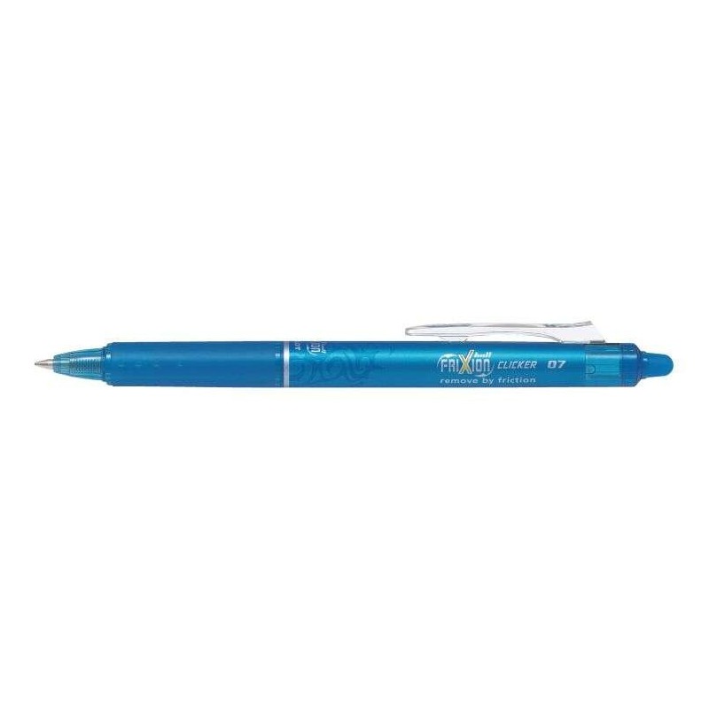 Pilot Frixion Clicker Boligrafo de Gel Borrable Retractil - Punta de Bola 0.7mm - Trazo 0.4mm - Grip Ergonomico - Color Azul