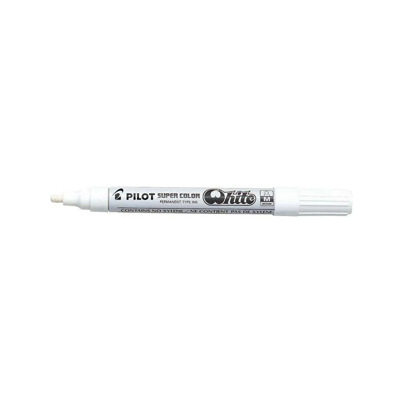 Pilot Super Color Marqueur Permanent Moyen - Pointe de 4,5mm en Polyacétal - Encre très Dense et Opaque - Corps Métallique