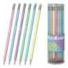 ErichKrause Pastel Crayon Graphite avec Gomme - Mine HB - Corps Triangulaire - Prise Ergonomique - Couleurs Assorties