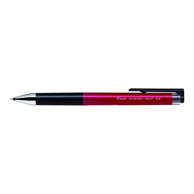 Pilot Synergy Point Retractable Gel Pen - Refillable - 0.5mm Fine Tip - 0.25mm Line - Red