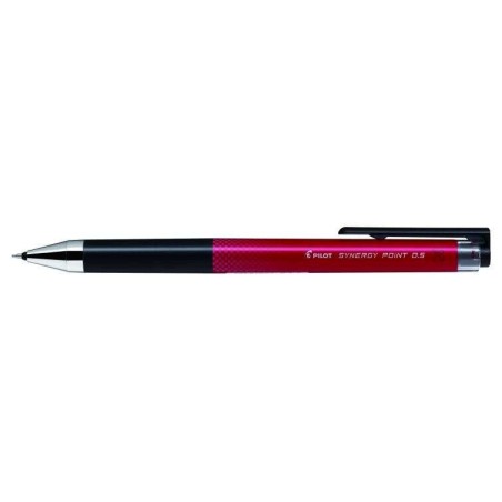 Pilot Synergy Point Retractable Gel Pen - Refillable - 0.5mm Fine Tip - 0.25mm Line - Red