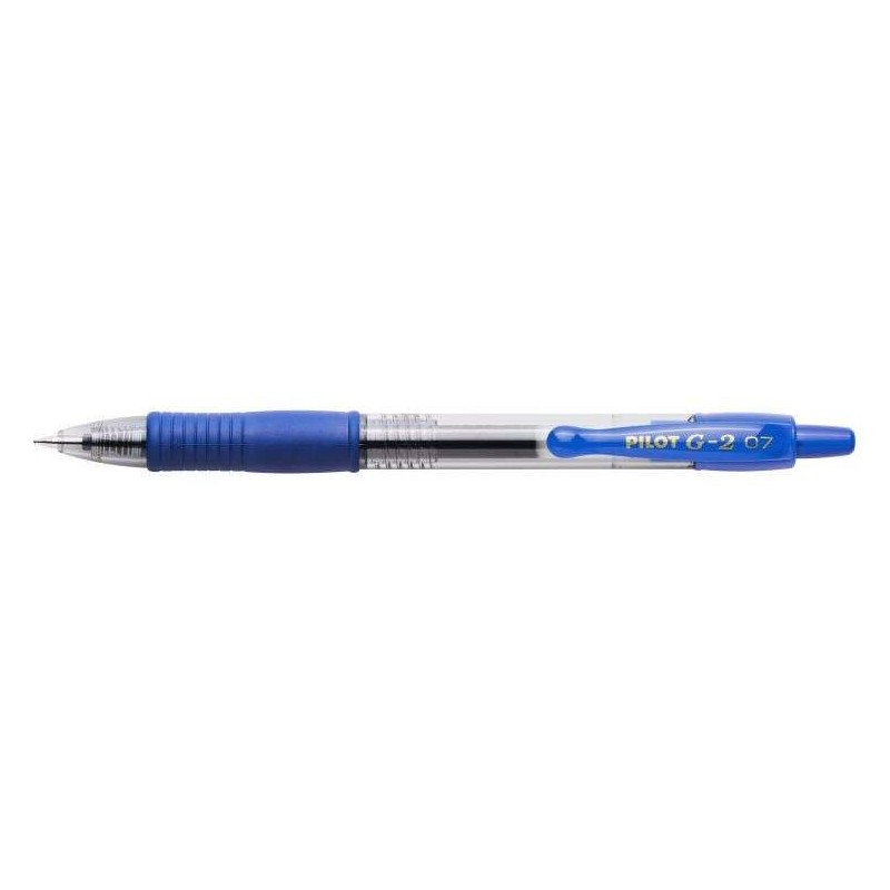 Pilot Boligrafo de Gel G2 Rollerball Retractil - Recargable - Punta de Bola Redonda 0.7mm - Trazo 0.32mm - Grip Ergonomico