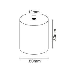 Oqonos Thermal Paper Roll 80x80x12mm, BPA Free, FSC
