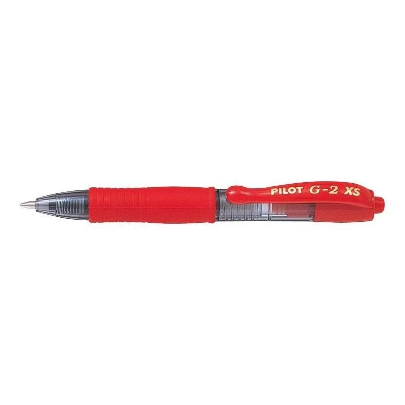 Pilot G2 Pixie XS Retractable Gel Pen - 0.7mm Round Ball Point - 0.32mm Line - Ergonomic Grip - Red