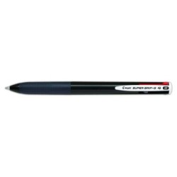 Pilot Super Grip G4 Retractable Ballpoint Pen - 4 Colours - 1.0mm Tip - 0.27mm Line Width - Black Barrel
