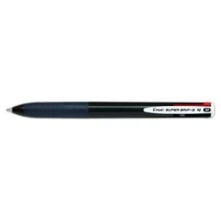 Pilot Super Grip G4 Retractable Ballpoint Pen - 4 Colours - 1.0mm Tip - 0.27mm Line Width - Black Barrel