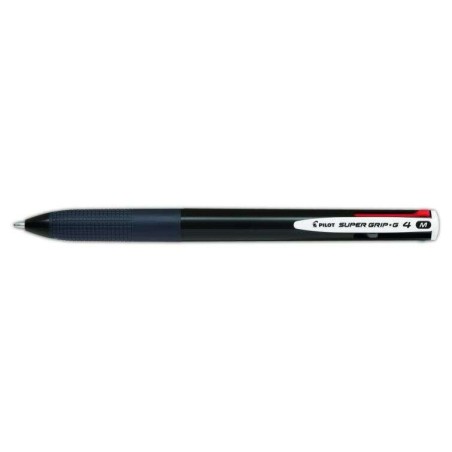 Pilot Boligrafo de Bola Retractil Super Grip G4 - 4 Colores - Punta 1.0mm - Trazo 0.27mm - Cuerpo Negro