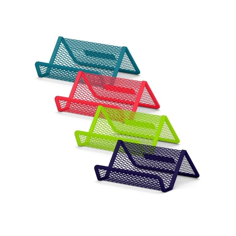 ErichKrause Compass Reef Porte-cartes de Bureau - Acier Inoxydable - Maille Métallique - Couleur Noir
