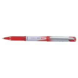Pilot Boligrafo de Tinta Liquida V Ball Grip 07 - Punta de Bola Conica 0.7mm - Trazo 0.5mm - Grip de Goma - Color Rojo
