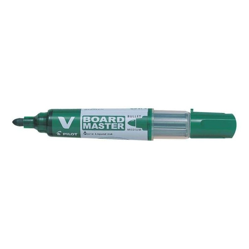 Pilot V-Board Master Begreen Whiteboard Marker - 6mm Round Tip - 2.3mm Line Width - 91% Recycled Plastic - Refillable - Green