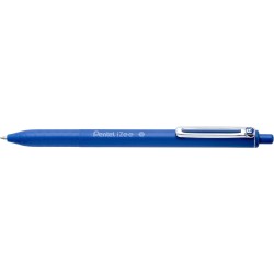 Pentel iZee Retractable Ballpoint Pen - 0.7mm Tip - 0.35mm Line Width - Metal Clip - Blue