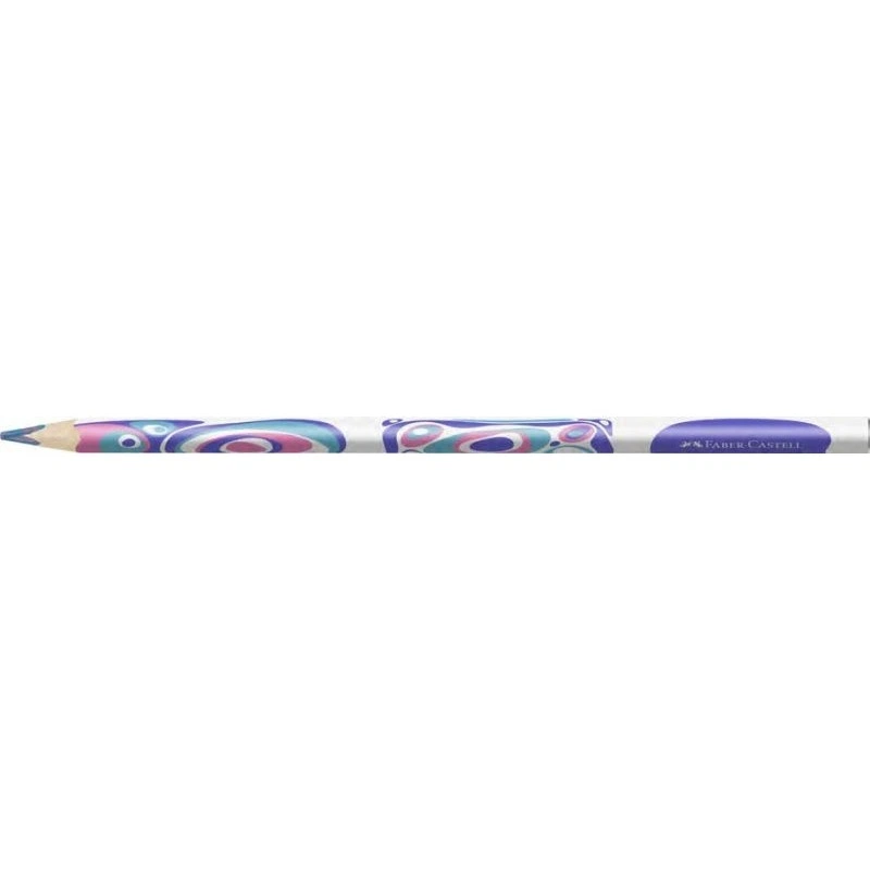 Faber-Castell Fantasia Pastel Lápis com Mina Multicolor - Corpo Triangular Decorado - Madeira de Florestas Sustentáveis