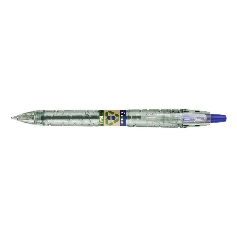 Pilot Boligrafo de Bola Retractil B2P Ecoball BeGreen - Punta Redonda 1mm - Trazo 0.27mm - 86,64% de Plastico Reciclado