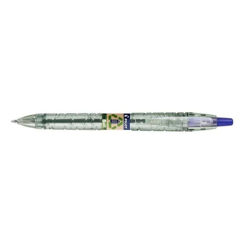 Pilot Boligrafo de Bola Retractil B2P Ecoball BeGreen - Punta Redonda 1mm - Trazo 0.27mm - 86,64% de Plastico Reciclado