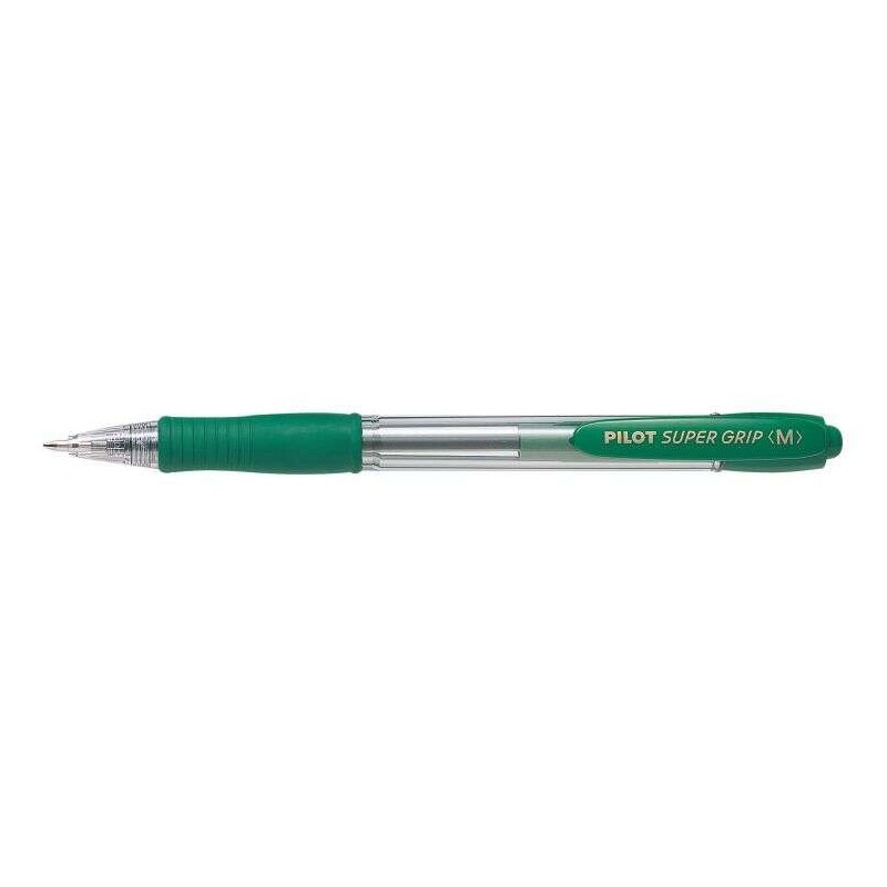 Pilot Boligrafo de Bola Retractil SuperGrip - Punta Redonda 1.0mm - Trazo 0.27mm - Tinta de Aceite - Grip Ergonomico - Color