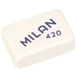 Milan 420 Gomme Rectangulaire - Mie de Pain - Caoutchouc Synthétique Doux - Couleurs Assorties