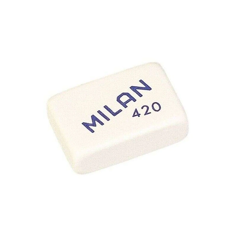 Milan 420 Borracha Retangular - Miolo de Pão - Borracha Sintética Suave - Cores Sortidas