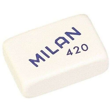 Milan 420 Borracha Retangular - Miolo de Pão - Borracha Sintética Suave - Cores Sortidas