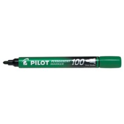 Pilot Marqueur Permanent 100 - Pointe Fine Ogive 4,5mm - Trait 1mm - Couleur Vert