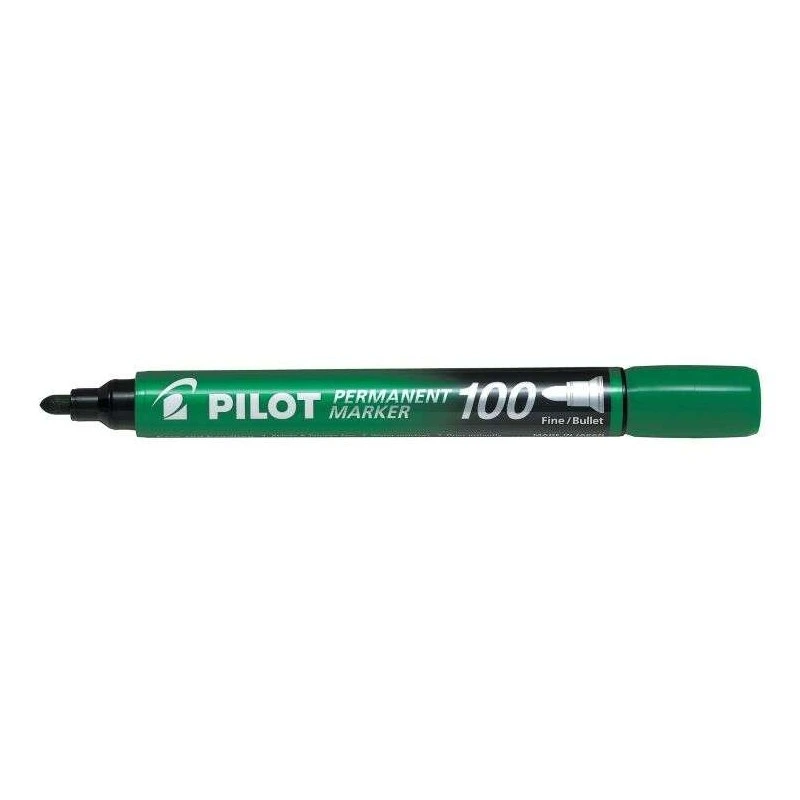 Pilot Permanent Marker 100 - Fine Bullet Tip 4.5mm - 1mm Line Width - Green